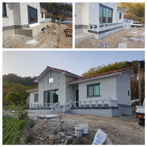 전원주택 대리석 보수작업