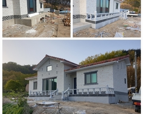 전원주택 대리석 보수작업