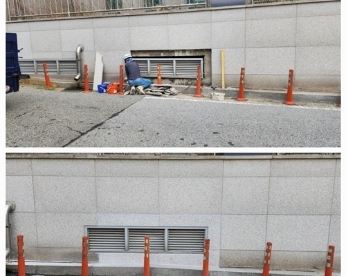 외벽 문주대리석 시공